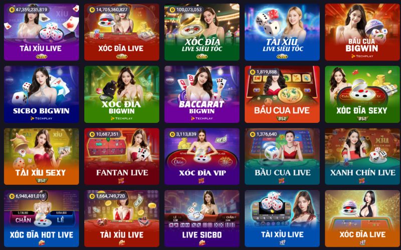 game bài trực tuyến đa dạng